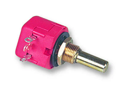 AB ELEKTRONIK ABW1 250R Rotary Potentiometer, Wirewound, 250 ohm, 1 W, ± 10%, ABW1 Series, 1 Turns, Linear