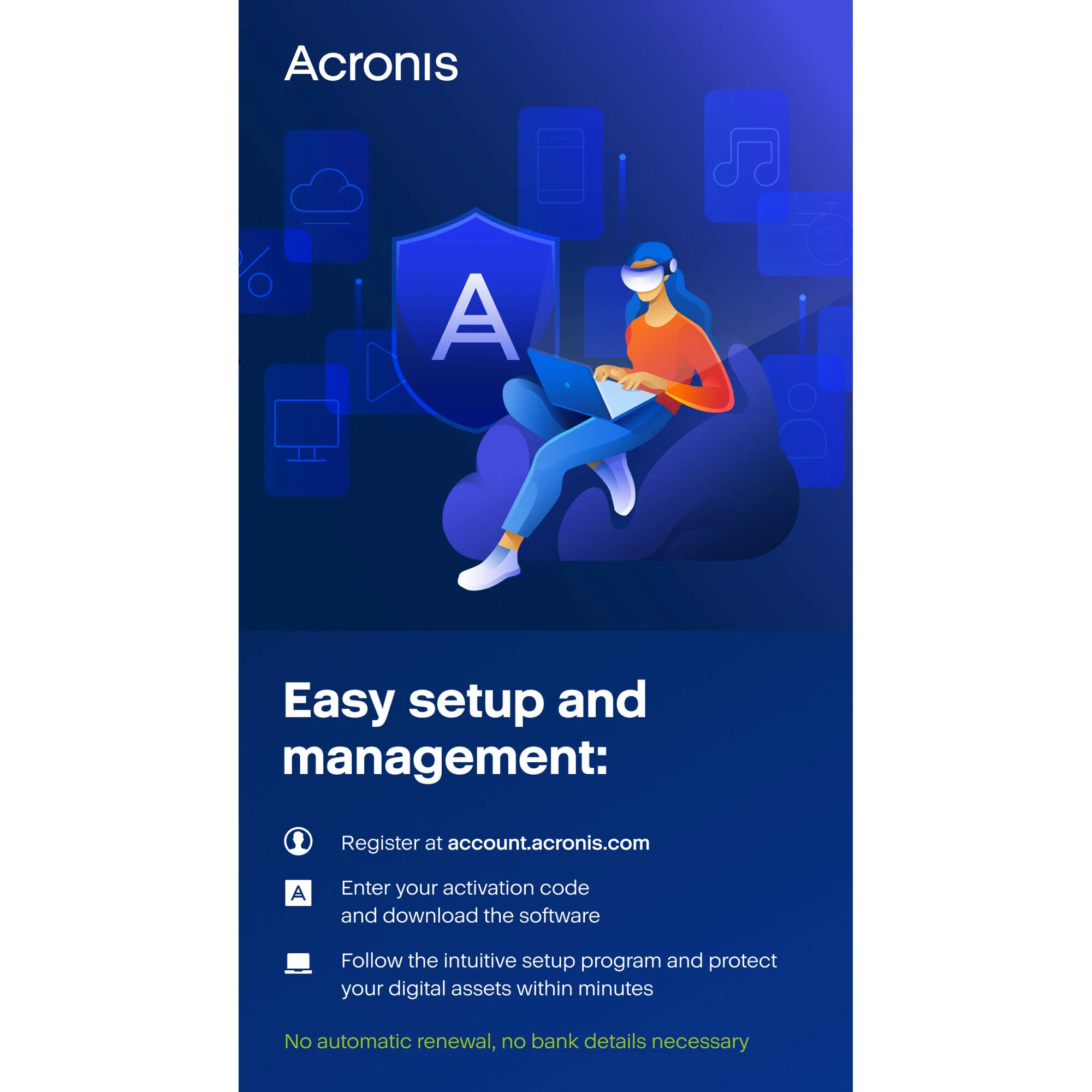 Acronis Cyber Protect Home Office Essential Edition (3 Windows or Mac Licenses, 1-Year Subscription, Download) - Image 5