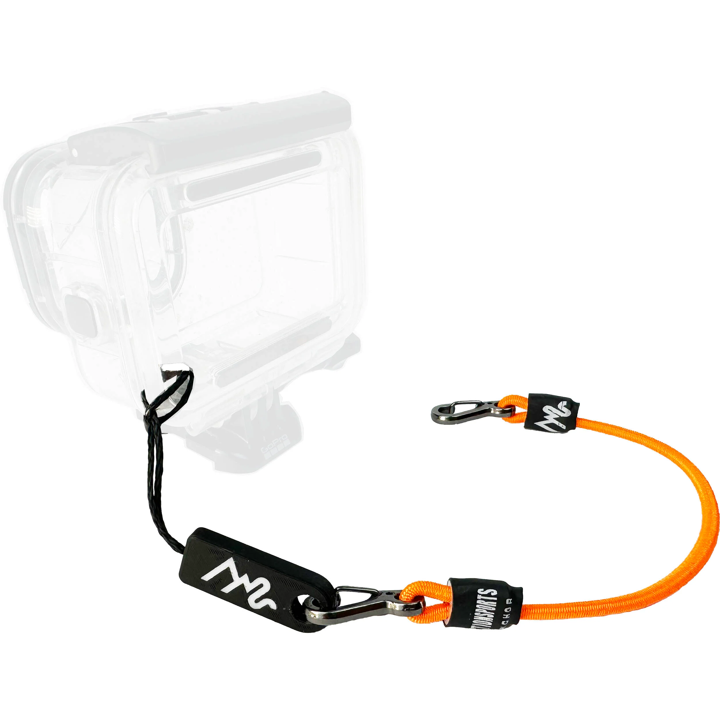 Action Sports Anchor Shorty20 Bungee Lanyard (7.8", Fluorescent Orange)