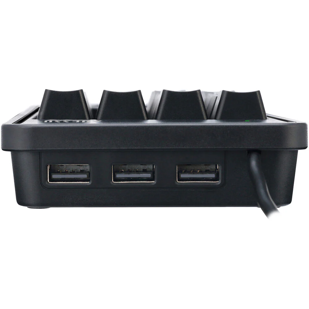 Adesso AKB-600HB 19-Key Mechanical Keypad with 3-Port USB Hub (Black) - Image 5