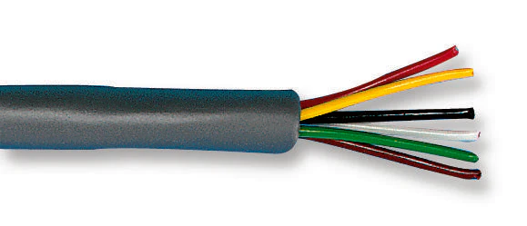 ALPHA WIRE 1898/8C SL005 Multicore Cable, Control, Unscreened, 8 Core, 18 AWG, 0.81 mm², 100 ft, 30.5 m