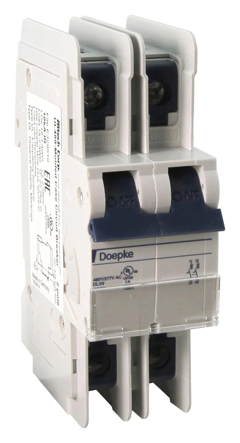 ALTECH 2D20UL MCCB, 2P, 20A, 480VAC, DIN RAIL
