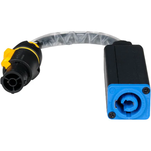 American DJ IP65 Locking Power Connector to Standard Locking Power Connector (1', Blue) - Image 3