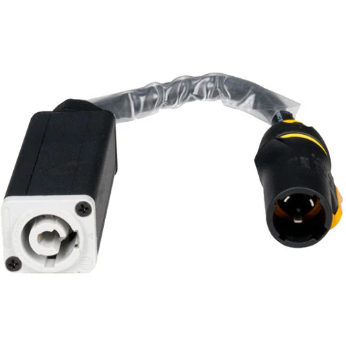 American DJ IP65 Locking Power Connector to Standard Locking Power Connector (1', White) - Image 3