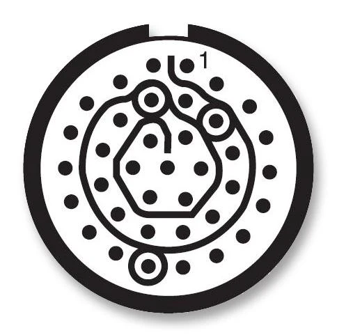 Amphenol Aerospace CTVP00RW-15-35PA CTVP00RW-15-35PA Circular Connector Tri-Start CTV Wall Mount Receptacle 37 Contacts Crimp Pin Threaded 15-35 - Image 2