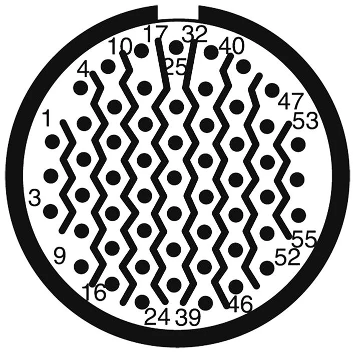 Amphenol LTD D38999/24FE35SN-LC D38999/24FE35SN-LC Circular Connector MIL-DTL-38999 Series III Jam Nut Receptacle 55 Contacts - Image 2