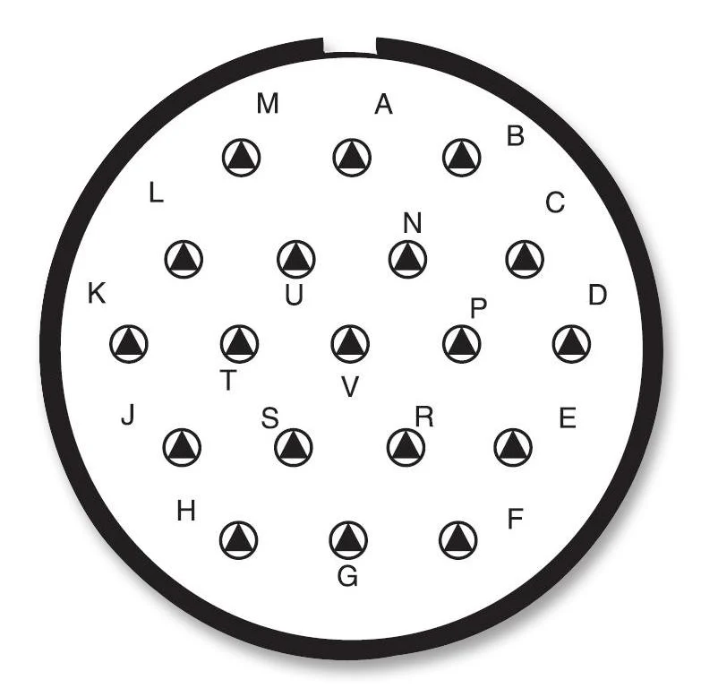 Amphenol LTD D38999/24FJ19PA D38999/24FJ19PA Circular Connector MIL-DTL-38999 Series III Jam Nut Receptacle 19 Contacts Crimp Pin Threaded - Image 2