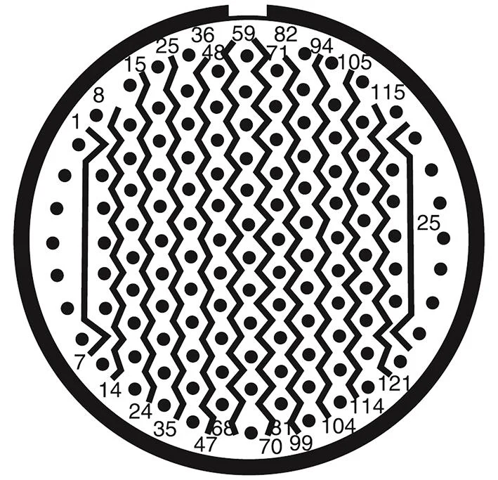 AMPHENOL LTD D38999/24FJ35PA-LC Circular Connector, MIL-DTL-38999 Series III, DS38999/24 Series, Jam Nut Receptacle, 128 Contacts - Image 2