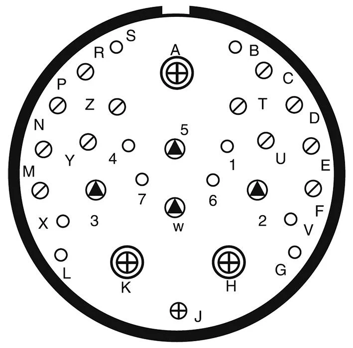 AMPHENOL LTD D38999/24WJ19PA-LC Circular Connector, MIL-DTL-38999 Series III, DS38999/24 Series, Jam Nut Receptacle, 19 Contacts - Image 2