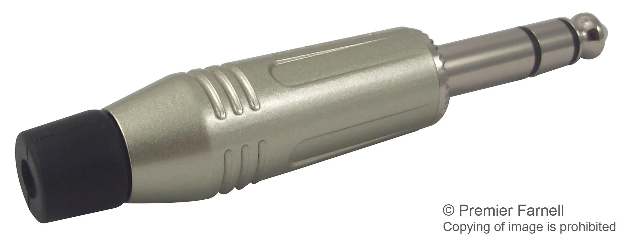 Amphenol SINE/TUCHEL ACPS-GN ACPS-GN Phone Audio Connector 3 Contacts Plug 6.35 mm Cable Mount Nickel Plated Metal Body - Image 2