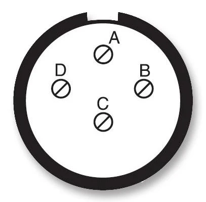 AMPHENOL SOCAPEX D38999/24FC4AN Circular Connector, MIL-DTL-38999 Series III, DS38999/24 Series, Jam Nut Receptacle, 4 Contacts - Image 2