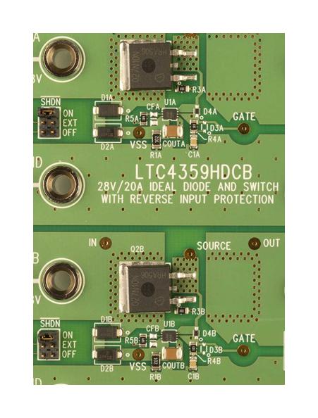 ANALOG DEVICES DC1676A Demonstration Board, LTC4359HDCB#PBF, Ideal Diode and Switch, Reverse Input Protection, 28 V/20 A - Image 4