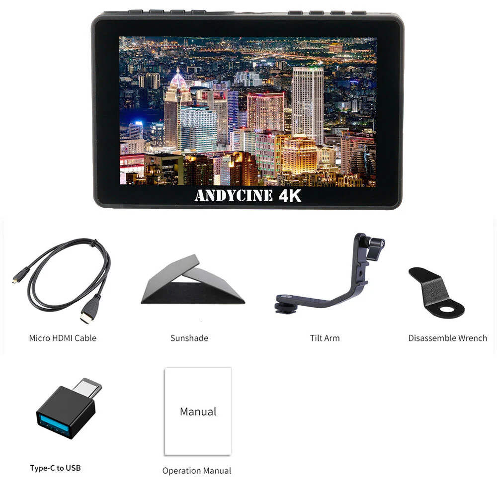 ANDYCINE A6 Pro 5.5" Touchscreen HDMI Monitor with L-Series/Hollyland Mars RX Install Kit - Image 2