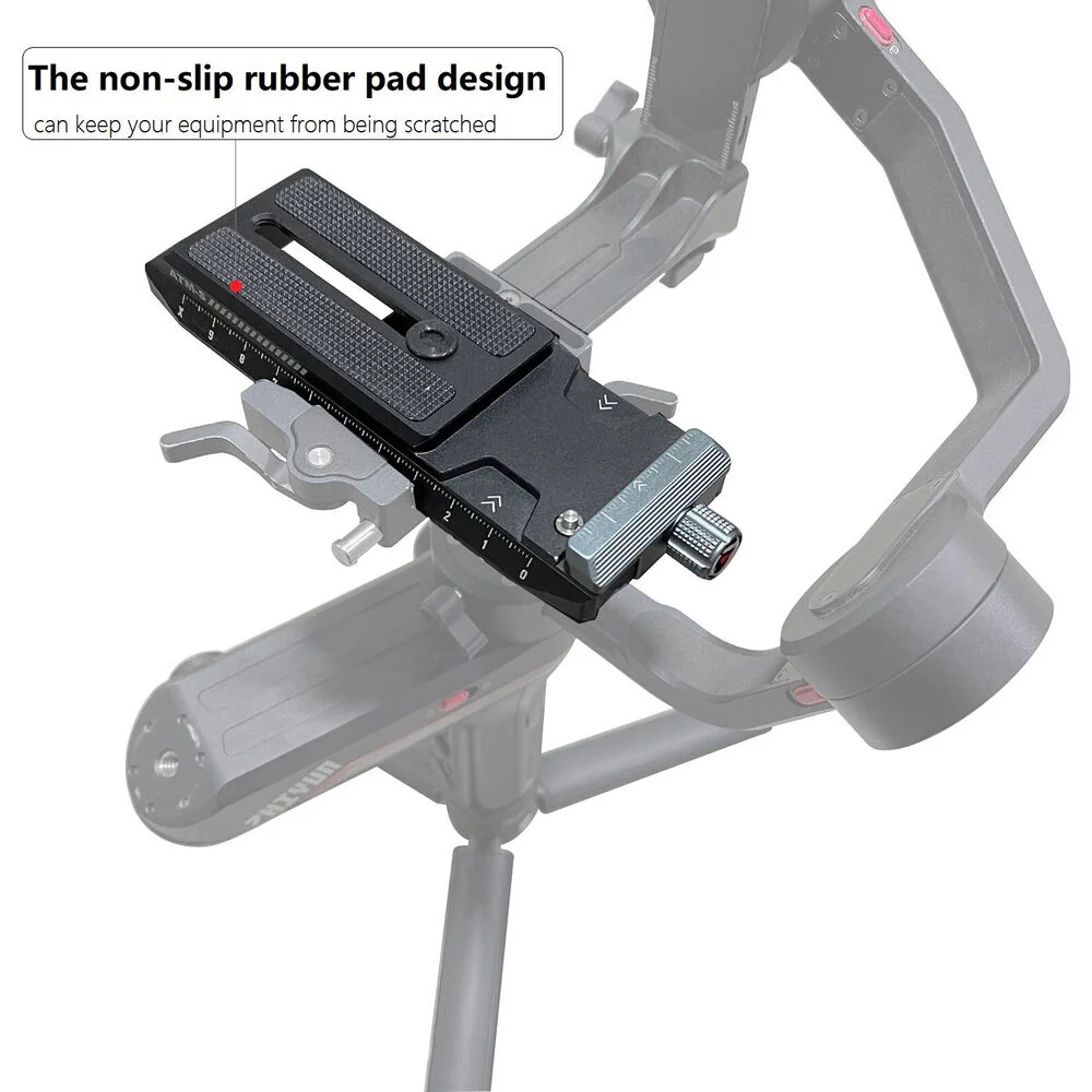 ANDYCINE Arca-Compatible Quick Release Clamp & Manfrotto Plate with 1/4"-20 Holes - Image 4