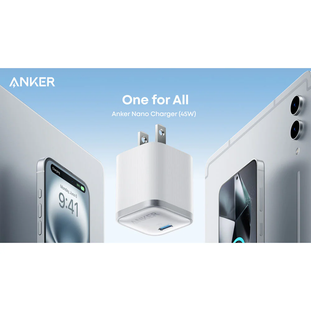 Anker Nano 45W USB-C Charger with Cable (White) - Image 3