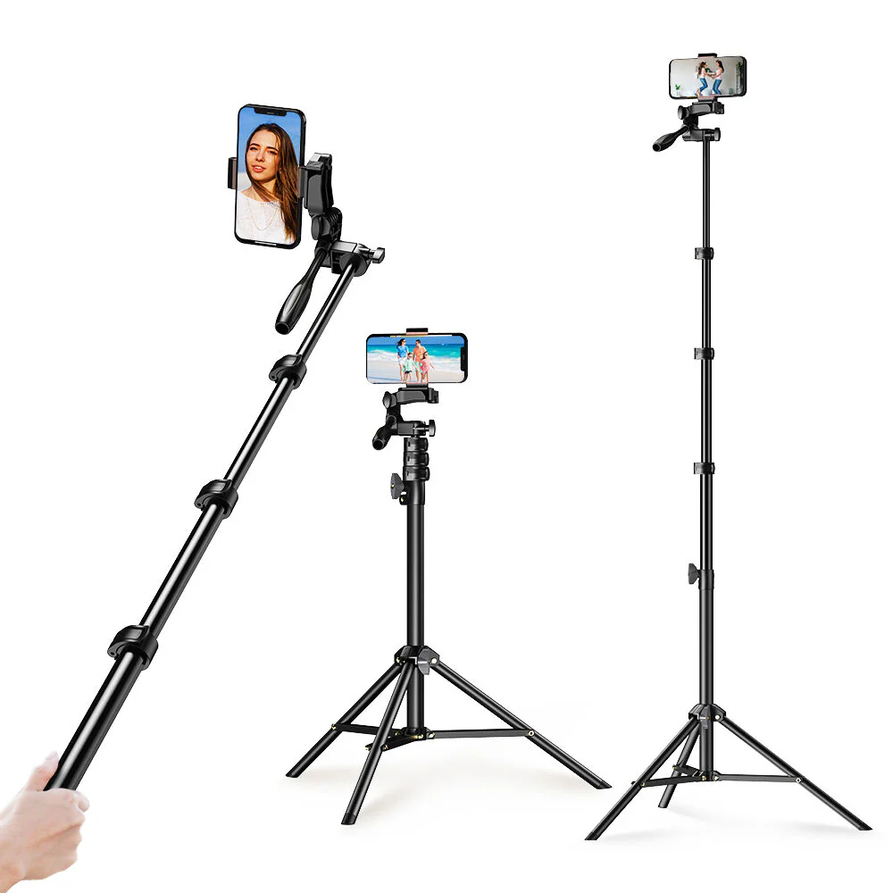Apexel 70" Upgraded Cell Phone Selfie Stick with Tripod - Image 6