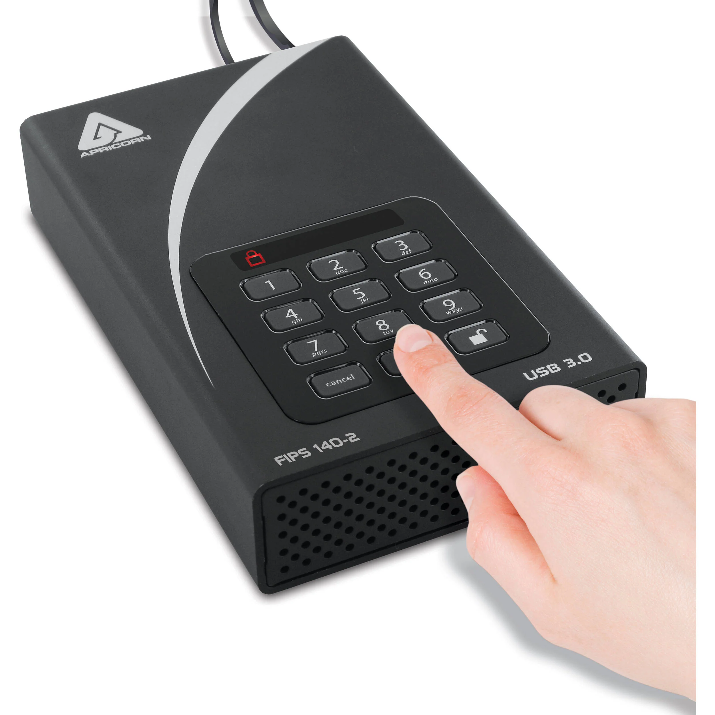 Apricorn 16TB Aegis Padlock DT FIPS 140-2 Level 2-Validated External Desktop Drive - Image 4