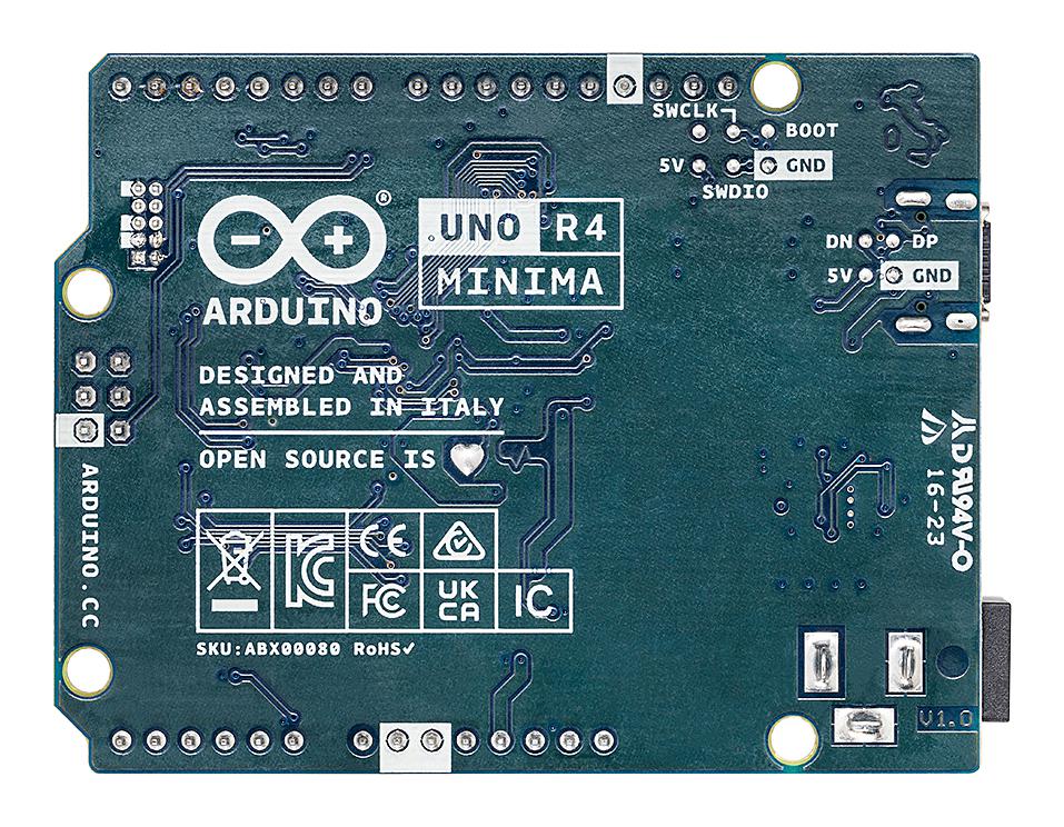 ARDUINO ABX00080 Development Board, UNO R4 Minima, R7FA4M1AB3CFM#AA0, 32bit, ARM Cortex-M4F GTIN UPC EAN: 7630049203907 - Image 3