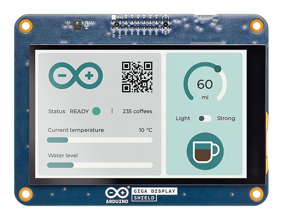 ARDUINO ASX00039 Arduino GIGA Display Shield, 3.97�, Touch Screen, Arduino Giga GTIN UPC EAN: 7630049203419