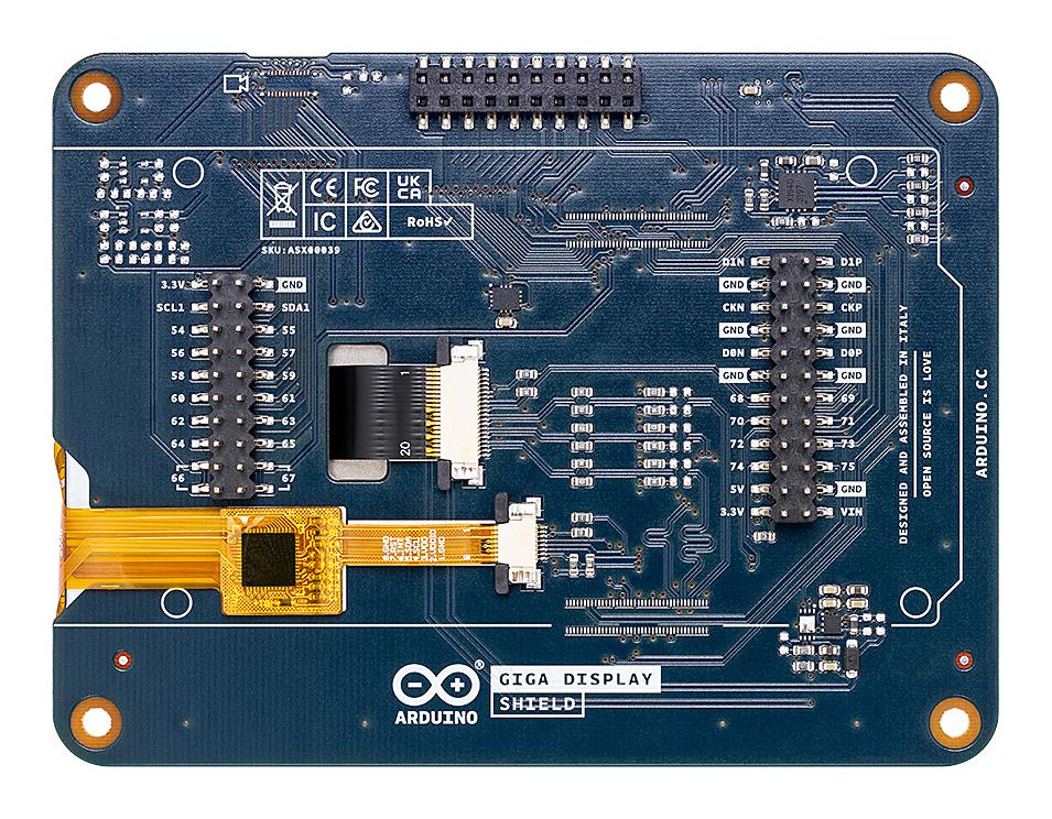 ARDUINO ASX00039 Arduino GIGA Display Shield, 3.97�, Touch Screen, Arduino Giga GTIN UPC EAN: 7630049203419 - Image 2