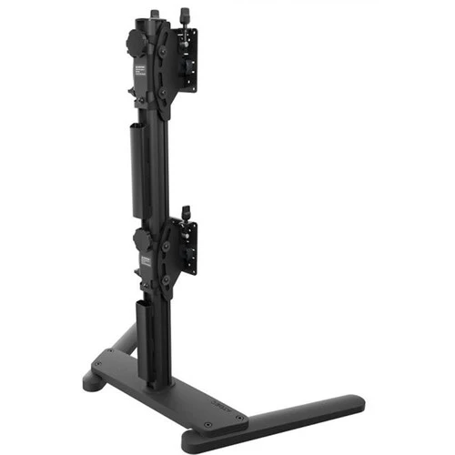 Atdec Freestanding Heavy-Duty Dual Vertical Monitor Mount (Black) - Image 4