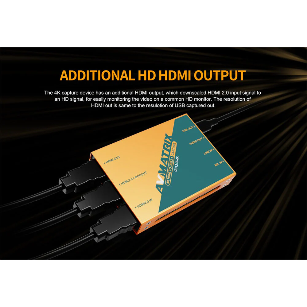 AVMATRIX 4K HDMI to USB-C 3.1 Video Capture Device - Image 7