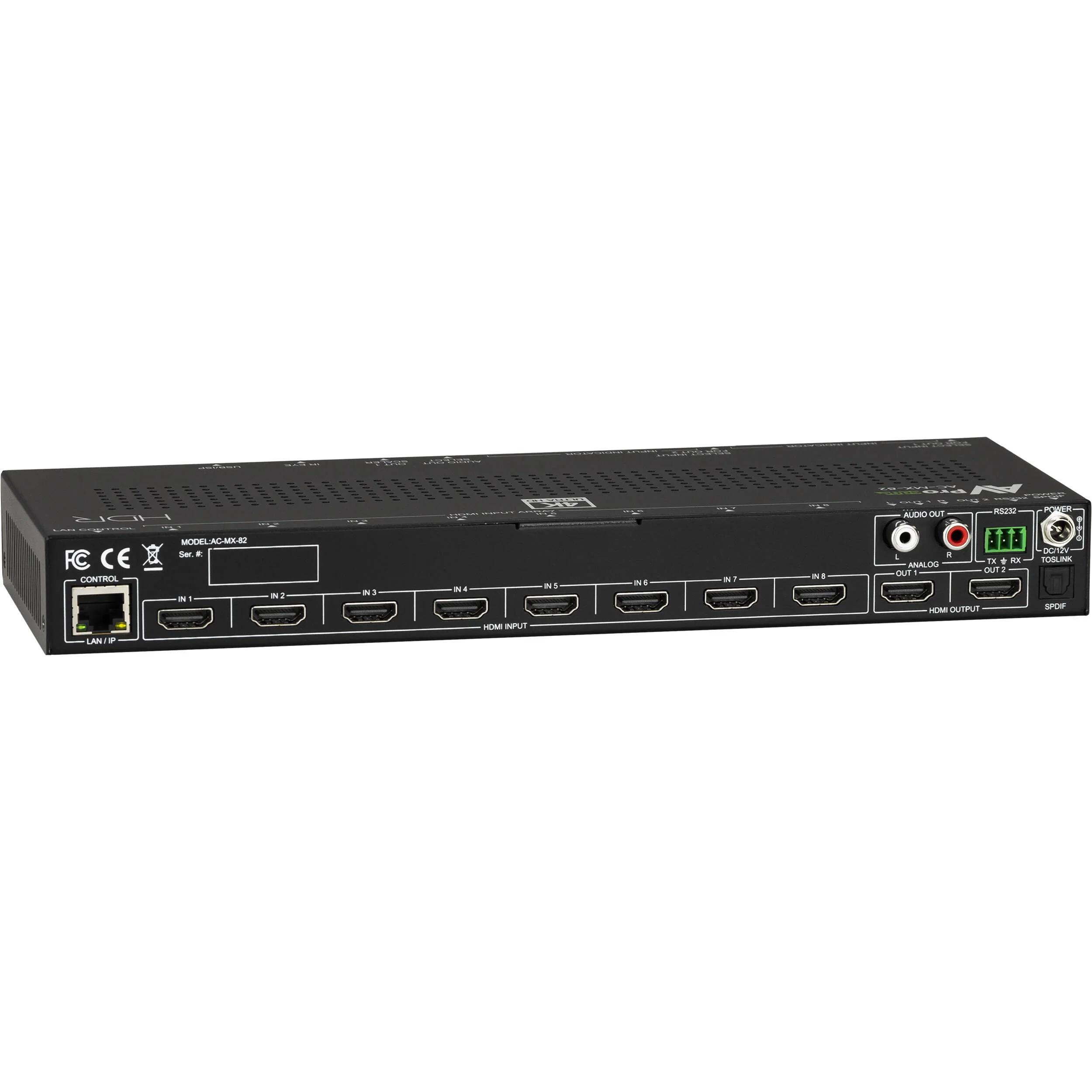 AVPro Edge AC-MX-82 8x2 HDMI 4K Matrix/Auto Switcher (Rackmount) - Image 4