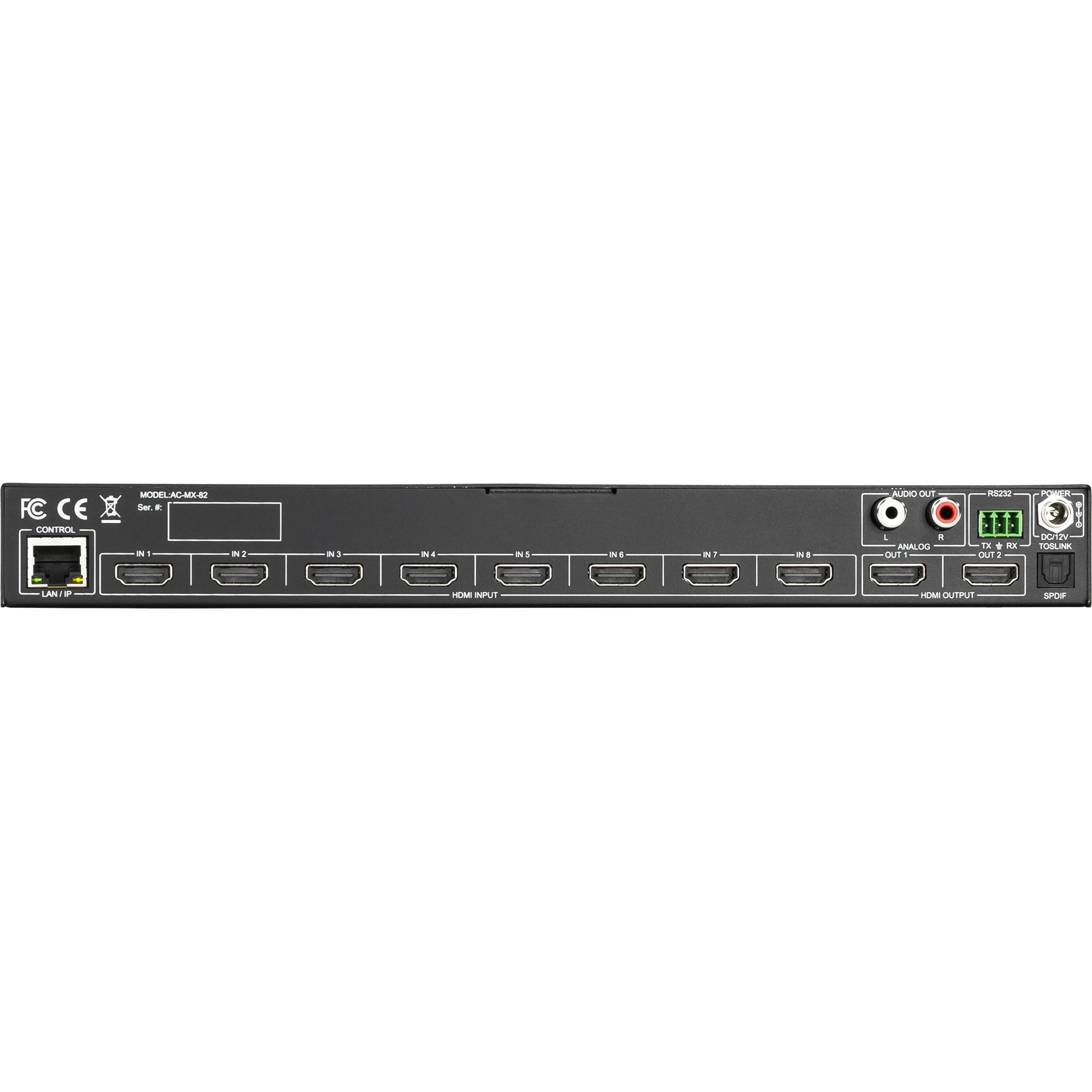 AVPro Edge AC-MX-82 8x2 HDMI 4K Matrix/Auto Switcher (Rackmount) - Image 5