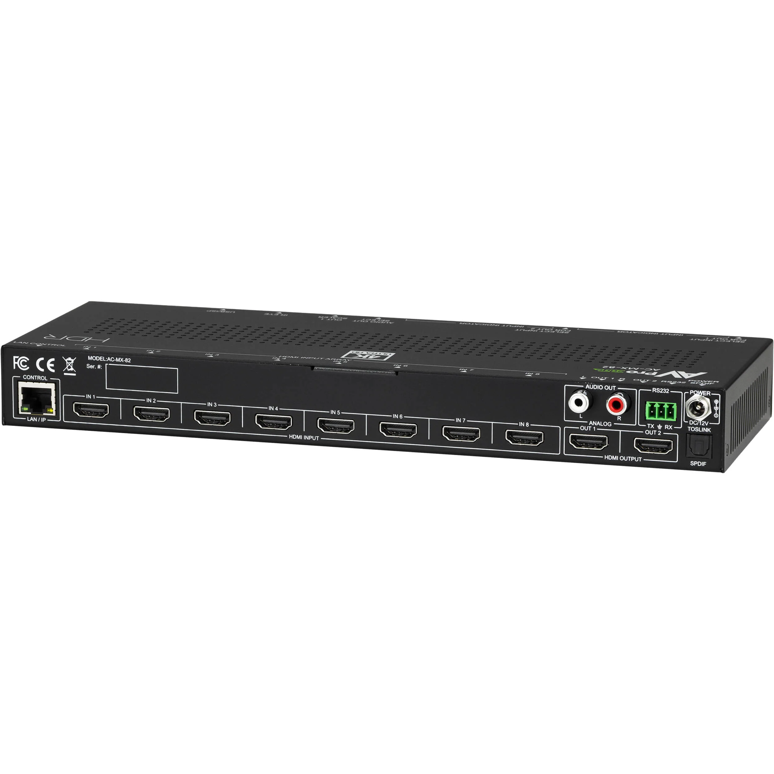 AVPro Edge AC-MX-82 8x2 HDMI 4K Matrix/Auto Switcher (Rackmount) - Image 6