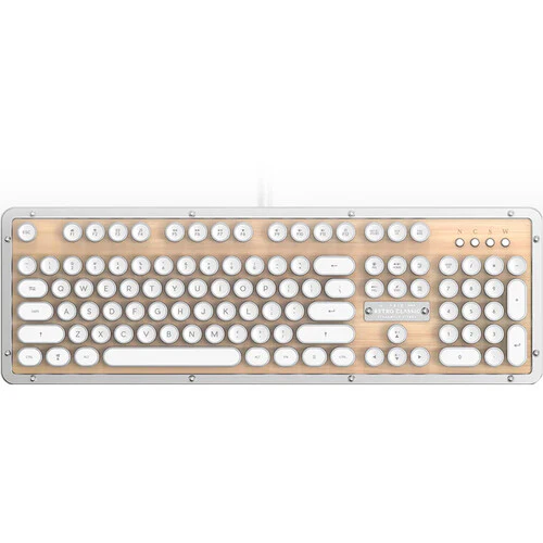 AZIO Retro Classic USB Backlit Mechanical Keyboard (Maple) - Image 2