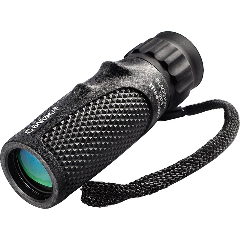 Barska 10x25 WP Blackhawk Monocular (Clamshell Packaging, Matte Black) - Image 3