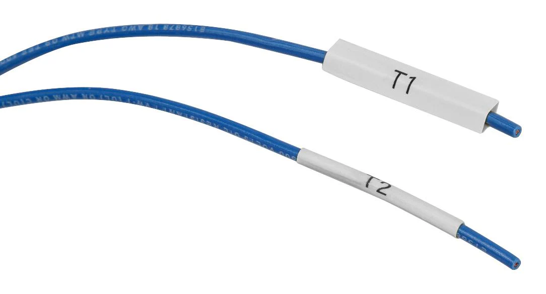 BRADY M21-187-C-342 Wire Marker, Heat Shrinkable Sleeve, PO (Polyolefin), Black on White, 4.75mm x 2.13m, 3.8 mm - Image 2