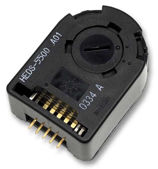 Broadcom HEDS-5500#A12 Rotary Encoder Optical Incremental 500 PPR 0 Detents Vertical Without Push Switch