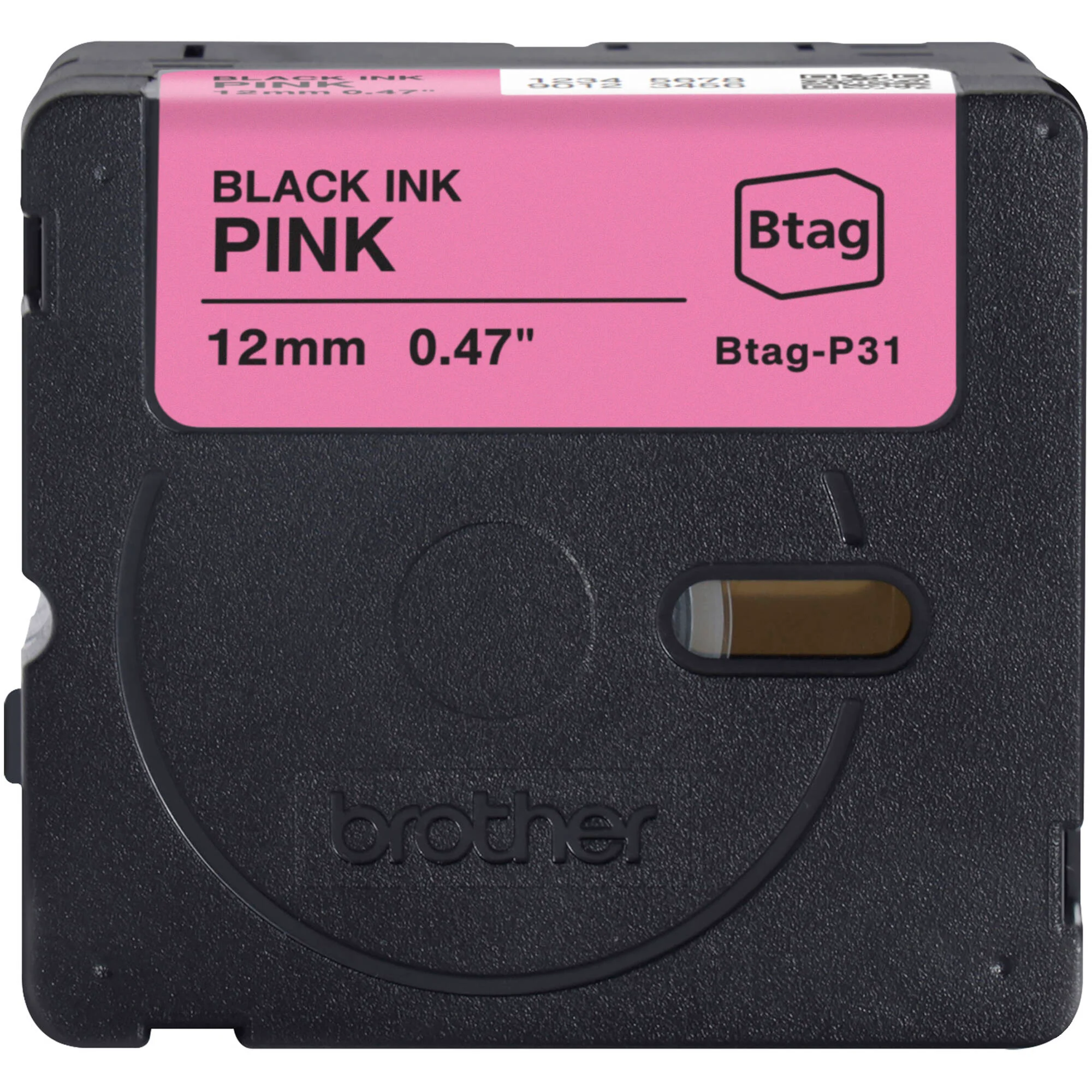 Brother Btag Label Tape for P-Touch PT-N10, PT-N20 & PT-N25BT (Black on Pink, 0.5" x 13.1') - Image 3