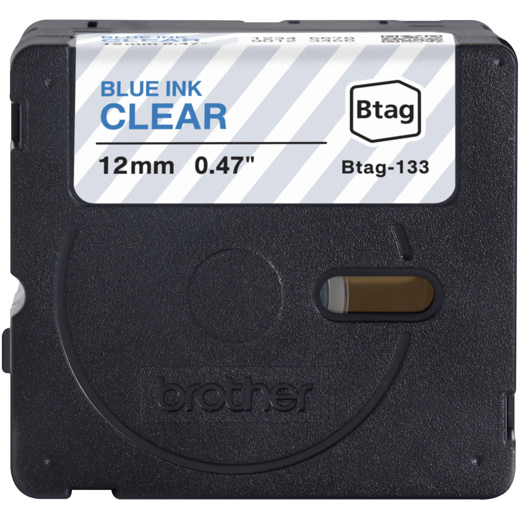 Brother Btag Label Tape for P-Touch PT-N10, PT-N20 & PT-N25BT (Blue on Clear, 0.5" x 13.1') - Image 3