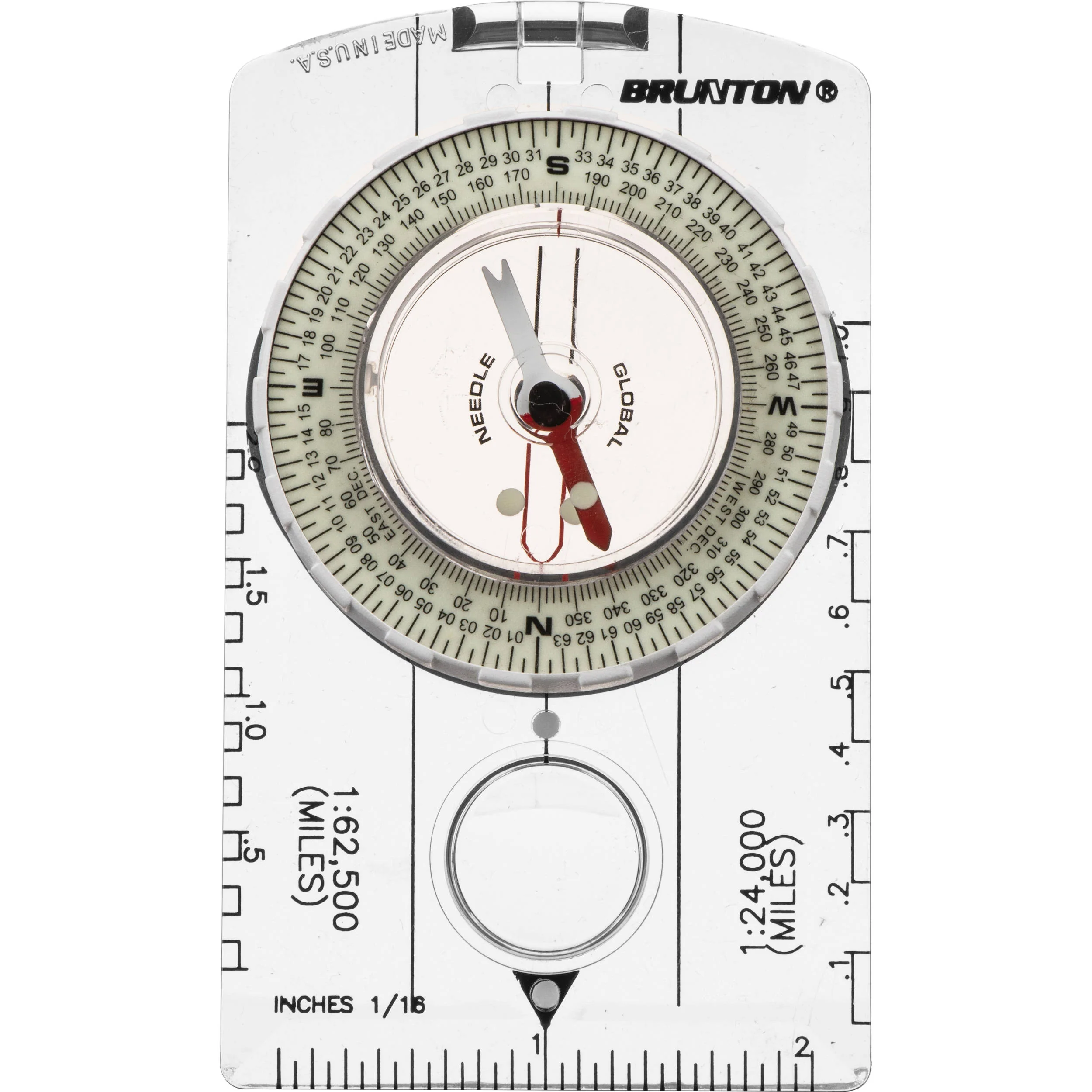 Brunton 8010 Classic Glow/Mils Global Map Compass - Image 3