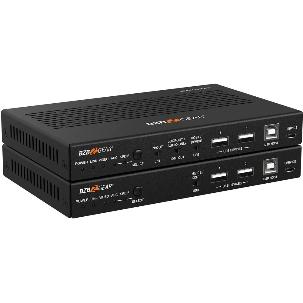 BZBGEAR 4K 18Gbps HDMI HDBaseT 3.0 Extender with IR/EARC/ARC/POC/RS-232/Ethernet/USB and Audio Embedding/De- - Image 2