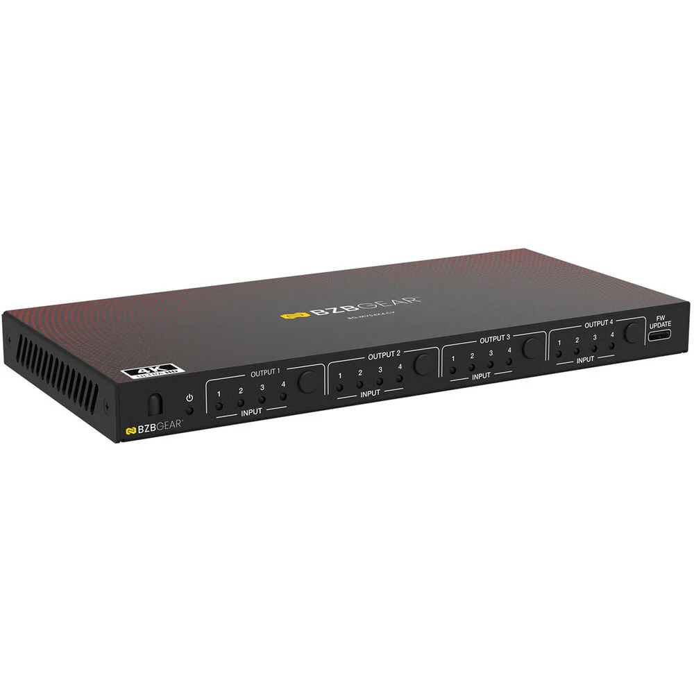 BZBGEAR 4x4 UHD 4K HDMI Seamless Matrix Switcher/Video Wall Processor - Image 4