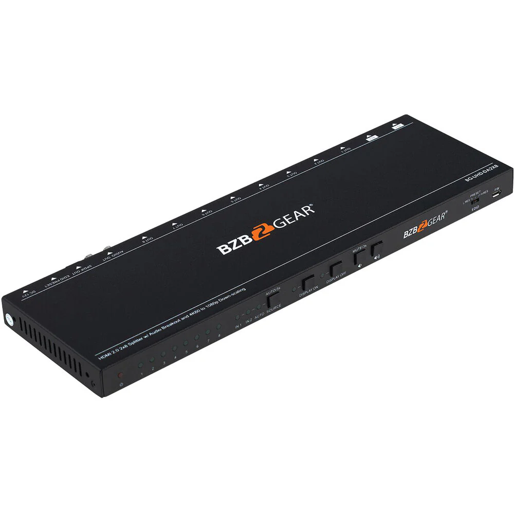 BZBGear 8-Port HDMI 4K 18Gbps 60Hz Splitter/Distribution Amplifier with CEC Turn On/Off TV - Image 7