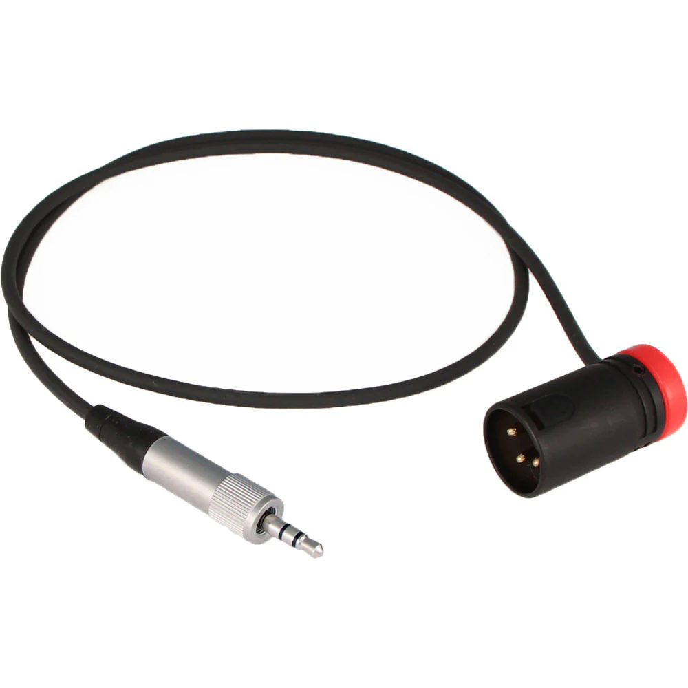 Cable Techniques 3.5mm TRS to Low-Profile XLR 3-Pin Male Cable for Sennheiser EK 2000 Receiver (24", Red Cap) - Image 2
