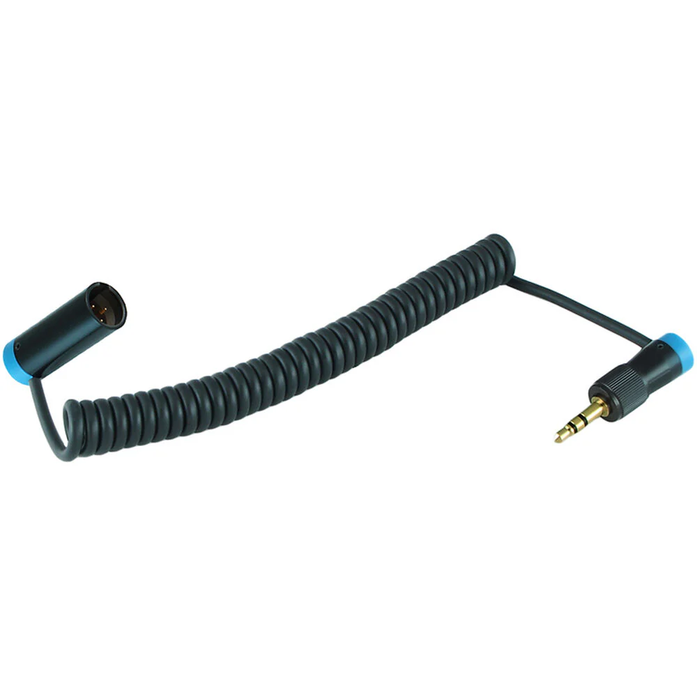 Cable Techniques Right-Angle Locking 3.5mm TRS to Low-Profile TA3M Coiled Cable for Sennheiser (8 to 15") - Image 2