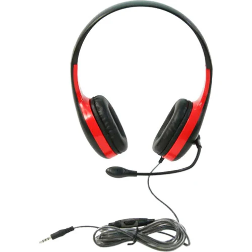 Califone KH-08GT RD On-Ear Headset with Gooseneck Microphone and 3.5mm Plug (Black and Red) - Image 2
