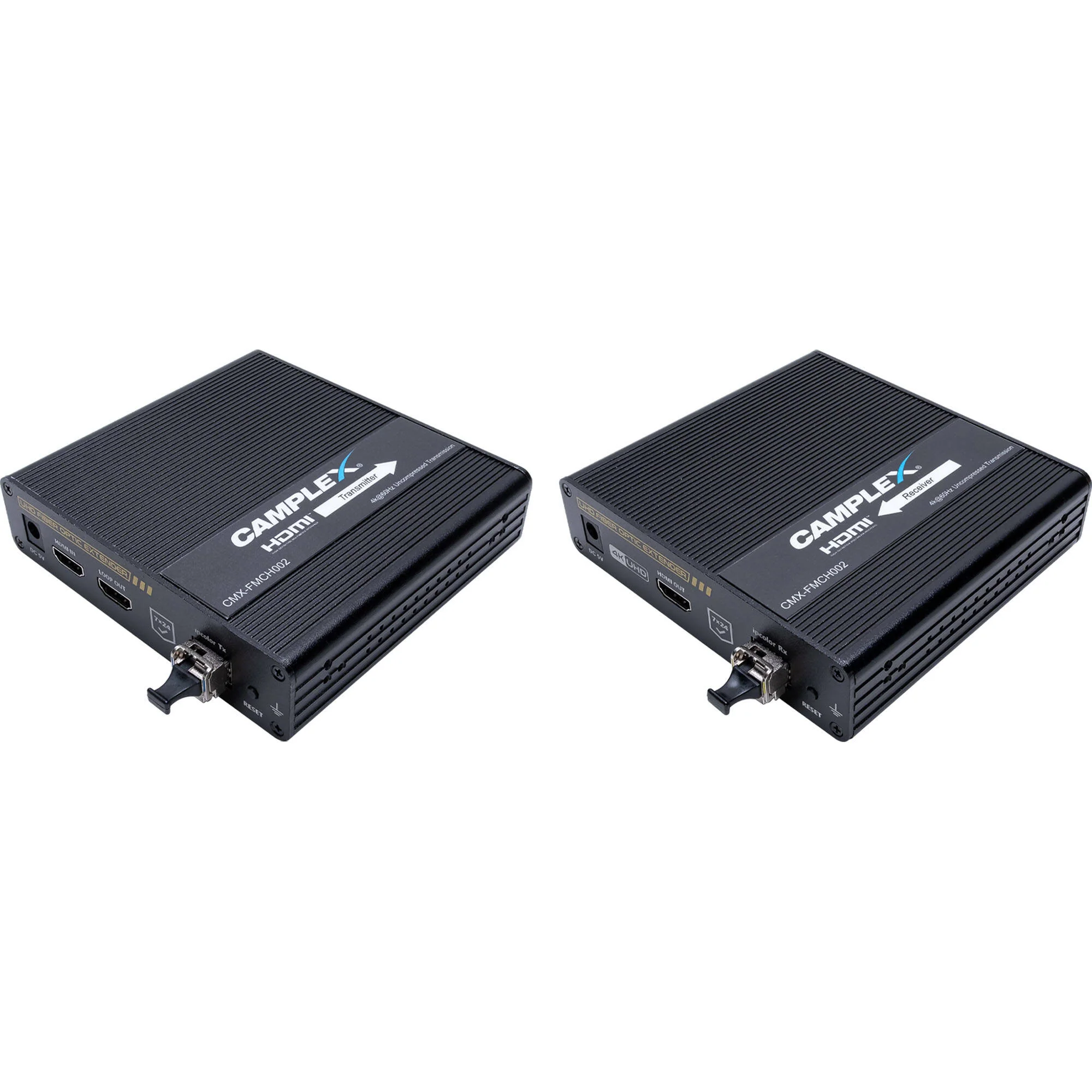 Camplex 4K/2K HDMI 2.0 Over Fiber Extender Set with 10G Ethernet and RS-232 (24.8 Miles)