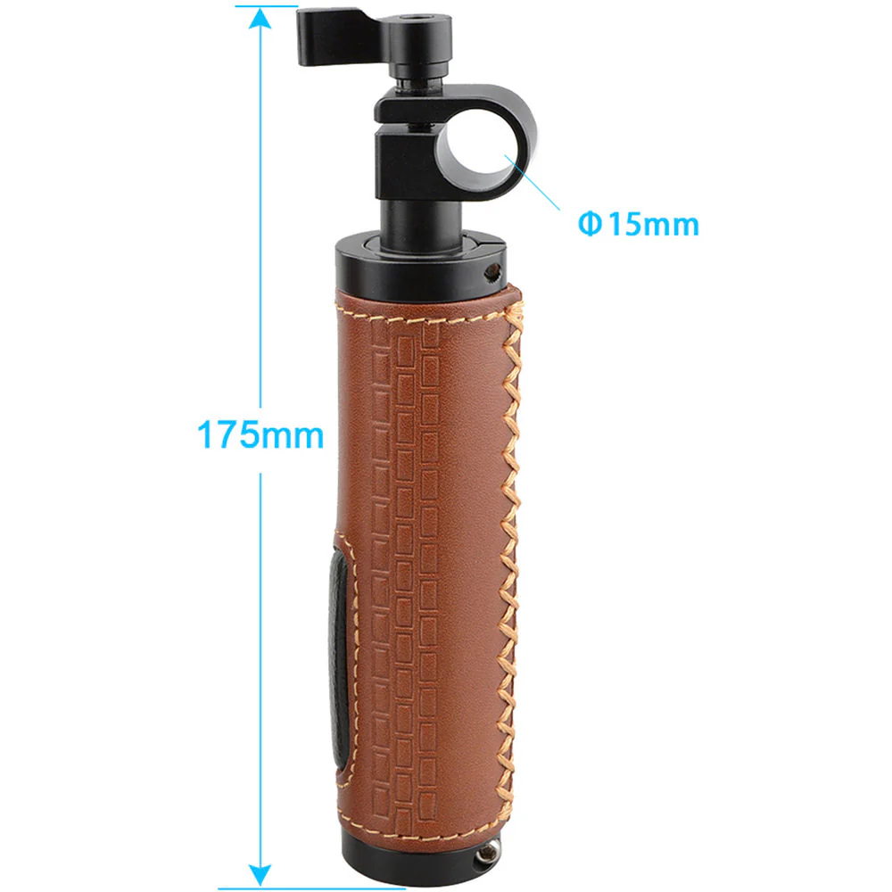 CAMVATE 15mm Rod Clamp Leather Handle Grip for DSLR Camera Rod System (2-Pack) - Image 8