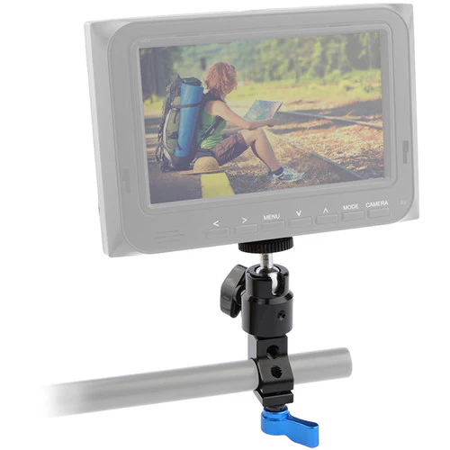 CAMVATE 15mm Rod Clamp with Mini Ball Head (Blue Lever) - Image 5