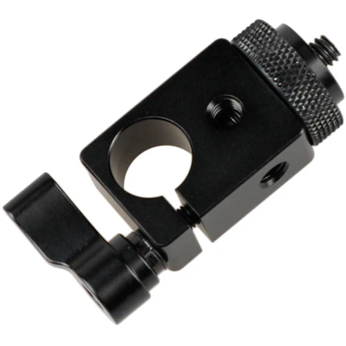 CAMVATE 15mm Single Rod Clamp with 1/4"-20 Screw Mount Adapter (Black Lever) - Image 3