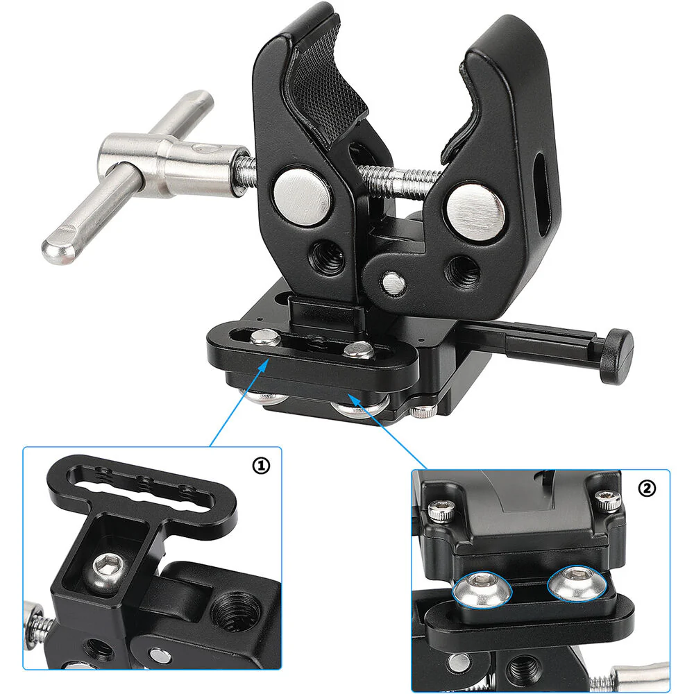 CAMVATE Crab Clamp with Mini V-Lock Quick Release and Belt Clip - Image 5