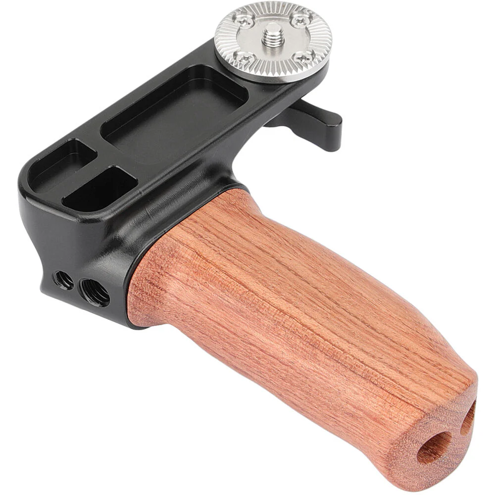 CAMVATE Ergonomic Wooden Hand Grip with ARRI Rosette M6 Thread Screw (Right Side) - Image 5