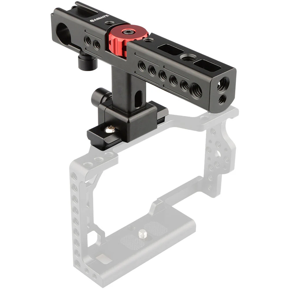 CAMVATE Nato Top Handle Kit with 15mm Rod Clamp & Shoe Mounts for Camera Cage (Black) - Image 6