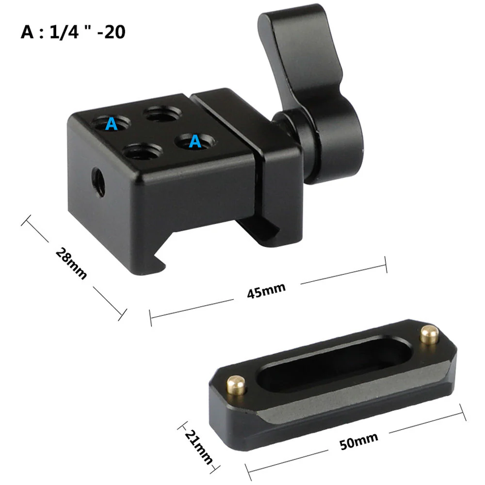 CAMVATE Quick Release Nato Clamp With Safety Rail (50mm) - Image 6
